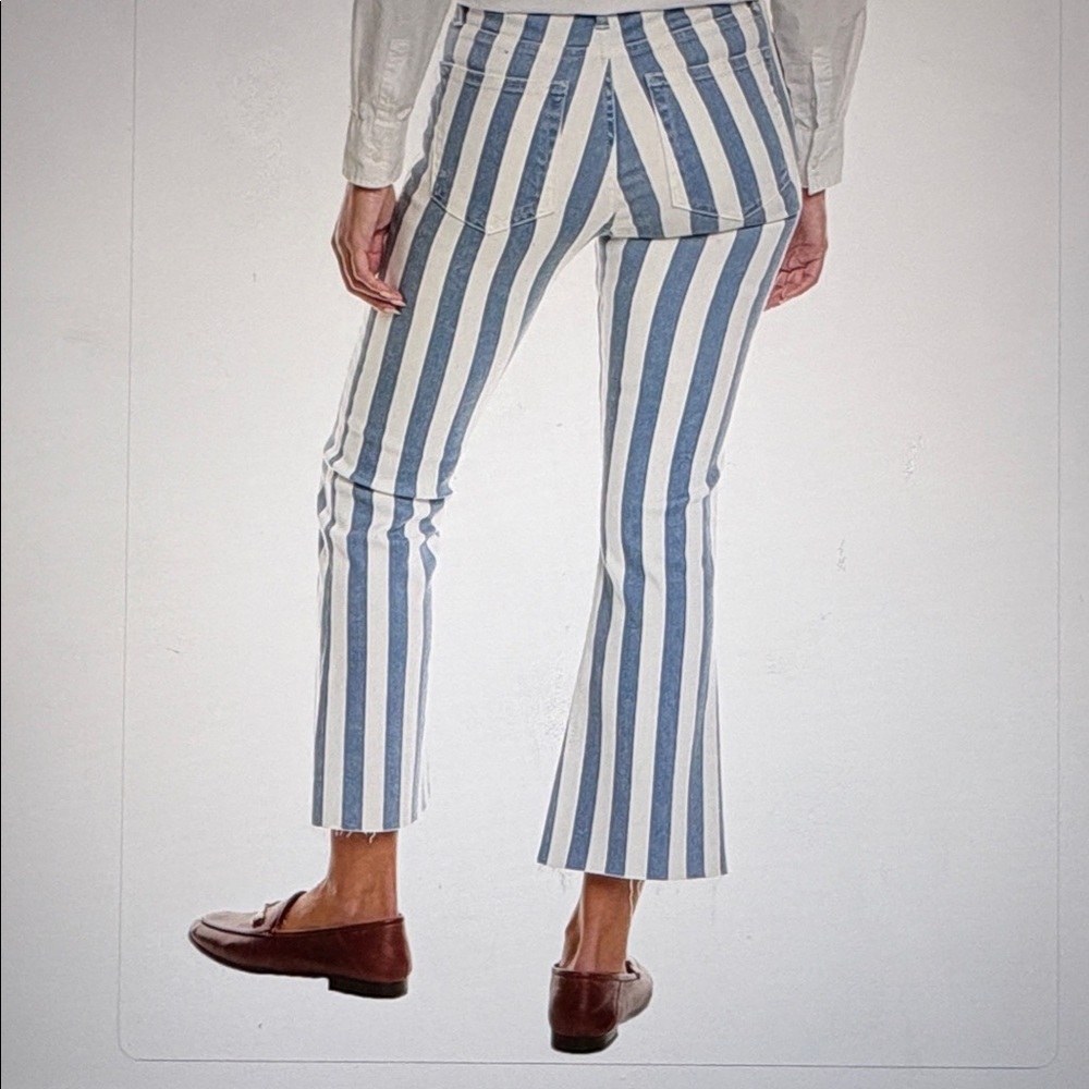 Frame le Crop stripe mini boot mid rise bootcut jeans - Picture 2 of 2
